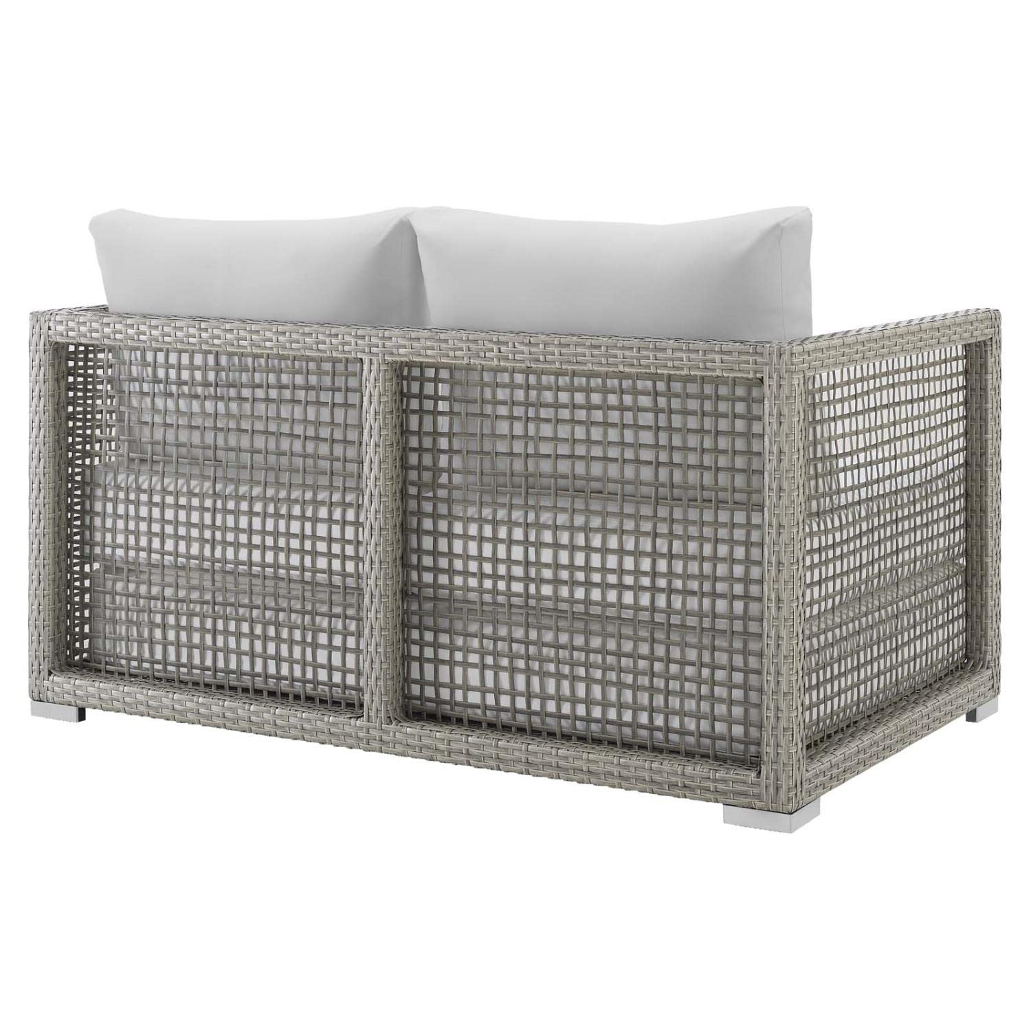 EEI-2924 Aura Wicker Rattan Outdoor Patio 52" Loveseat