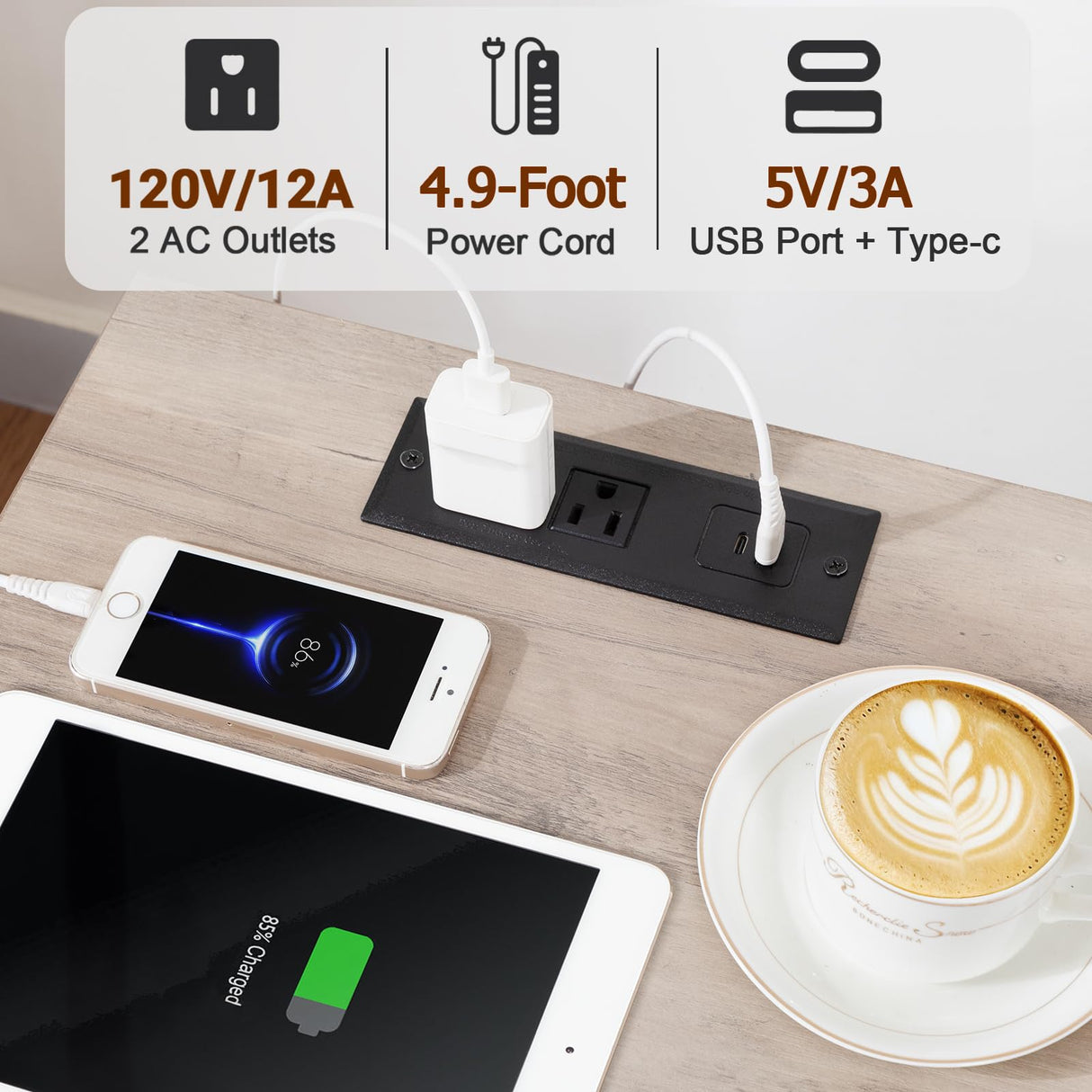 Night Stand Set 2, LED Nightstand