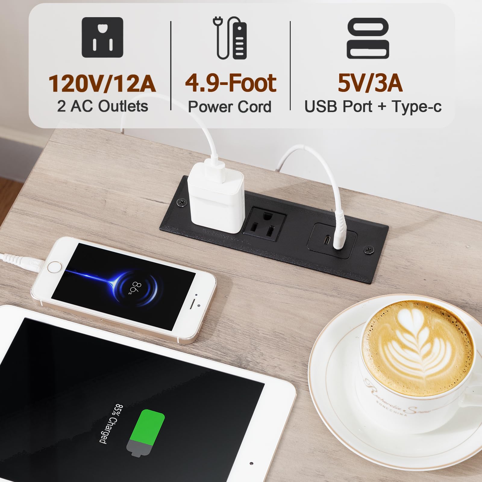 Night Stand Set 2, LED Nightstand