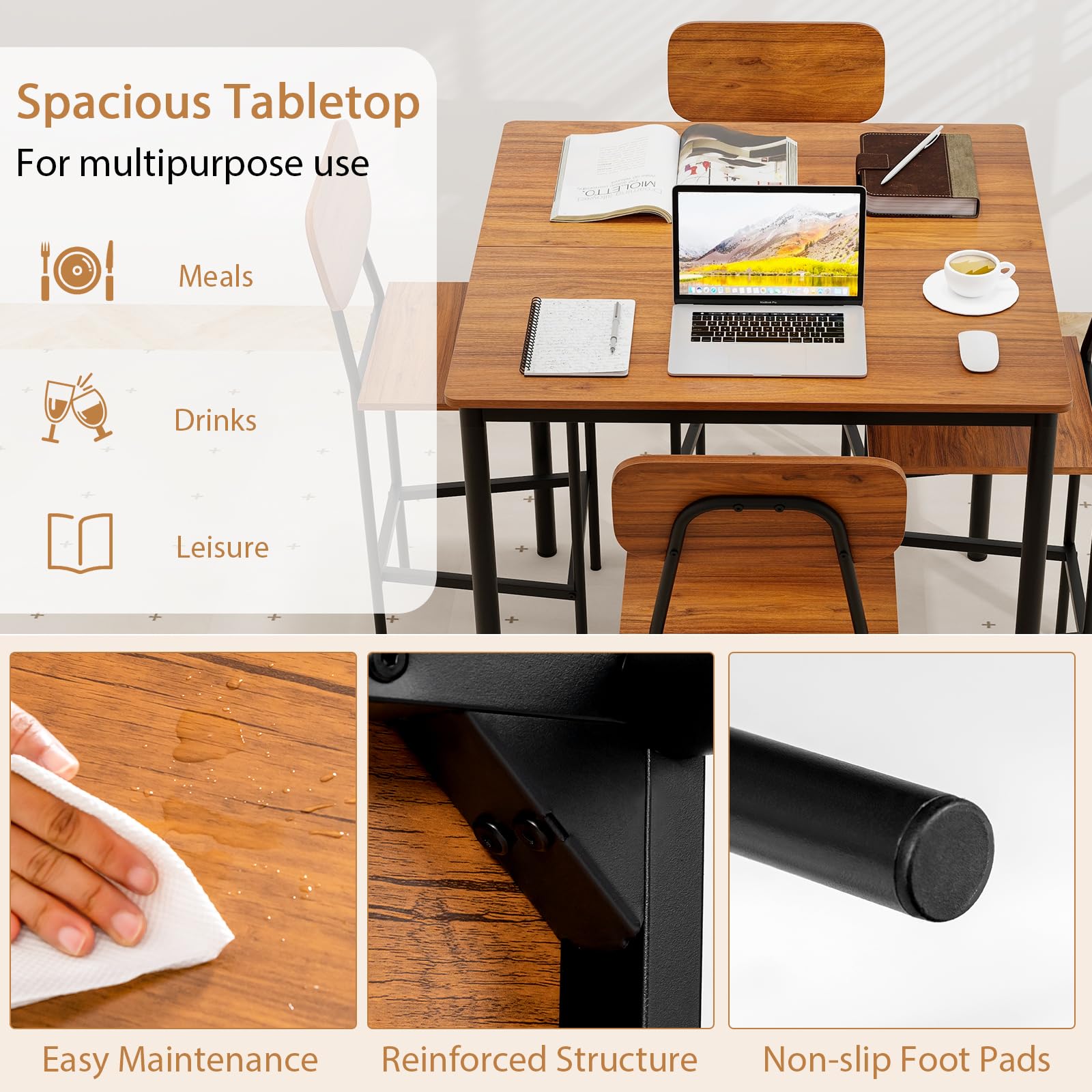 Counter-Height Dining Table Set, Bar Height Table and Chairs, Pub Table and Chairs