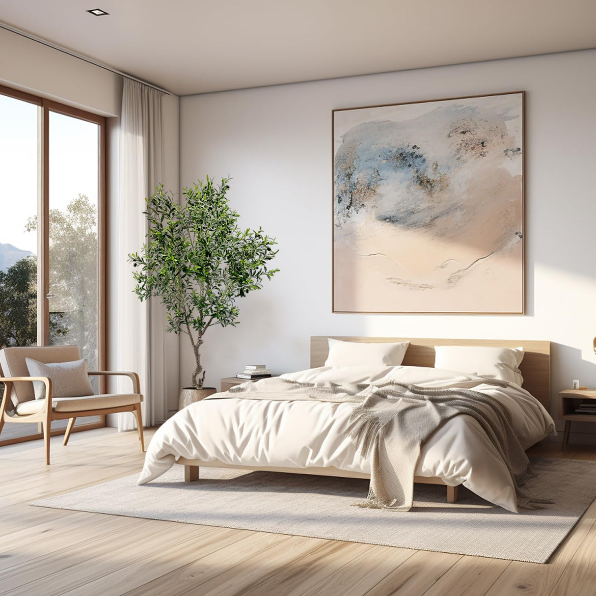 Artificial Tree Faux Olive Tree 8ft(3198leaves) Tall Fake Olive Plant in