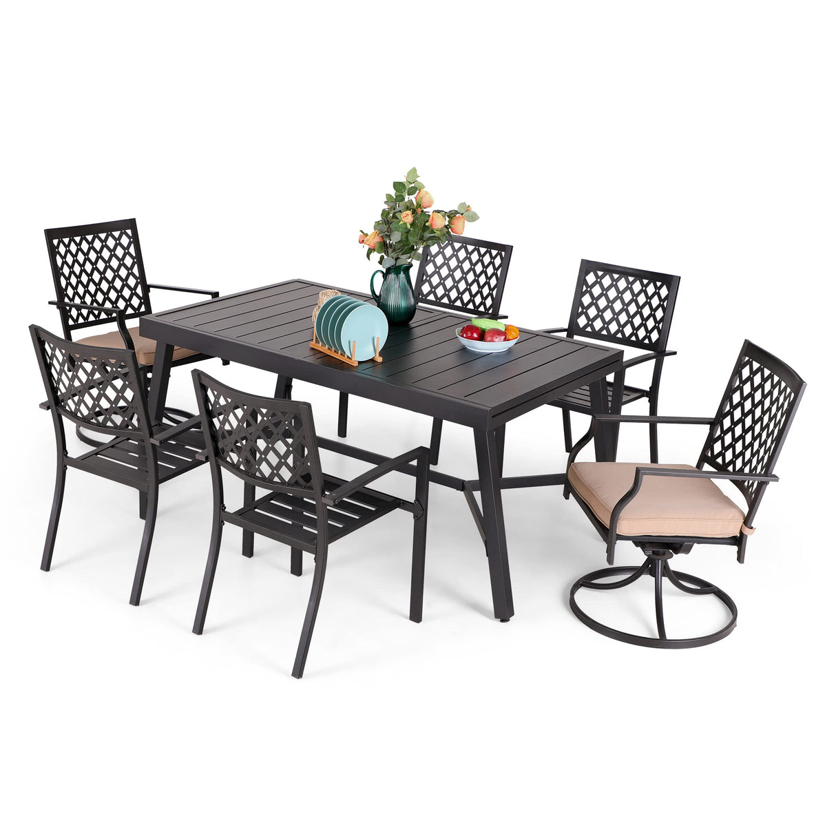 Patio Furniture Set Outdoor Table and Chairs Outdoor Furniture 7 Pieces