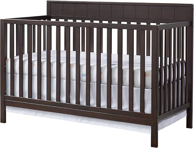 Logan 4-in-1 Convertible Baby Crib, Espresso Brown, GreenGuard Gold Certified