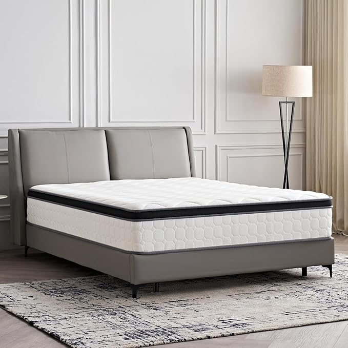 Full Size Mattress -Medium Firm Hybrid Mattress-12 Inch, Memory Foam & Pocket Springs