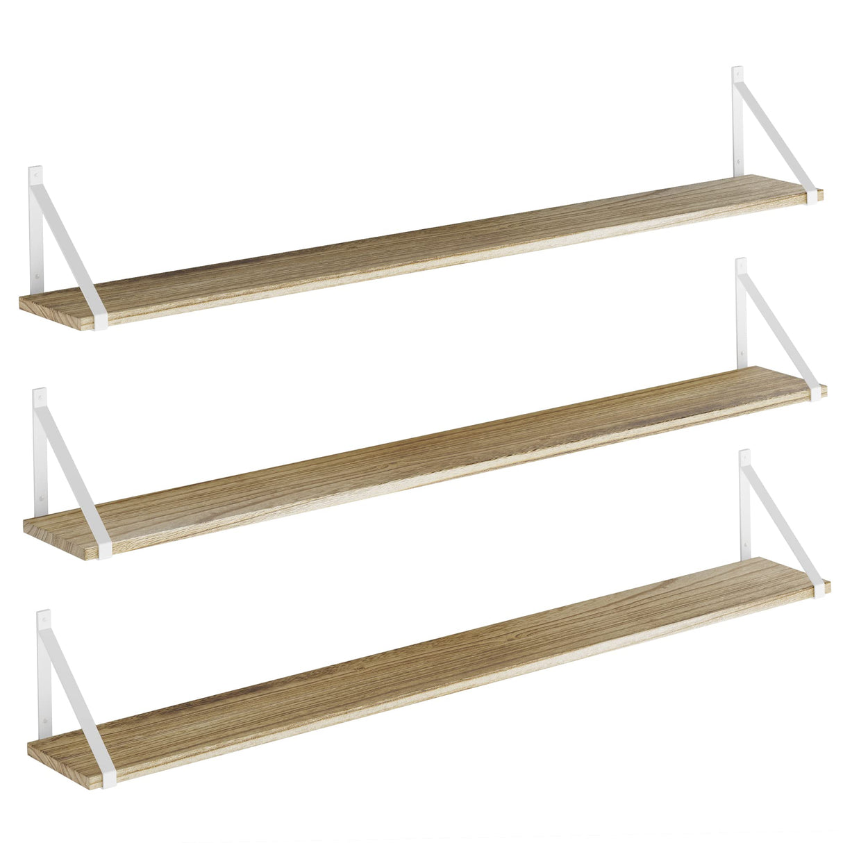 Bora Long Floating Shelves, 48" x 6" Wall Bookshelf Living Room Decor