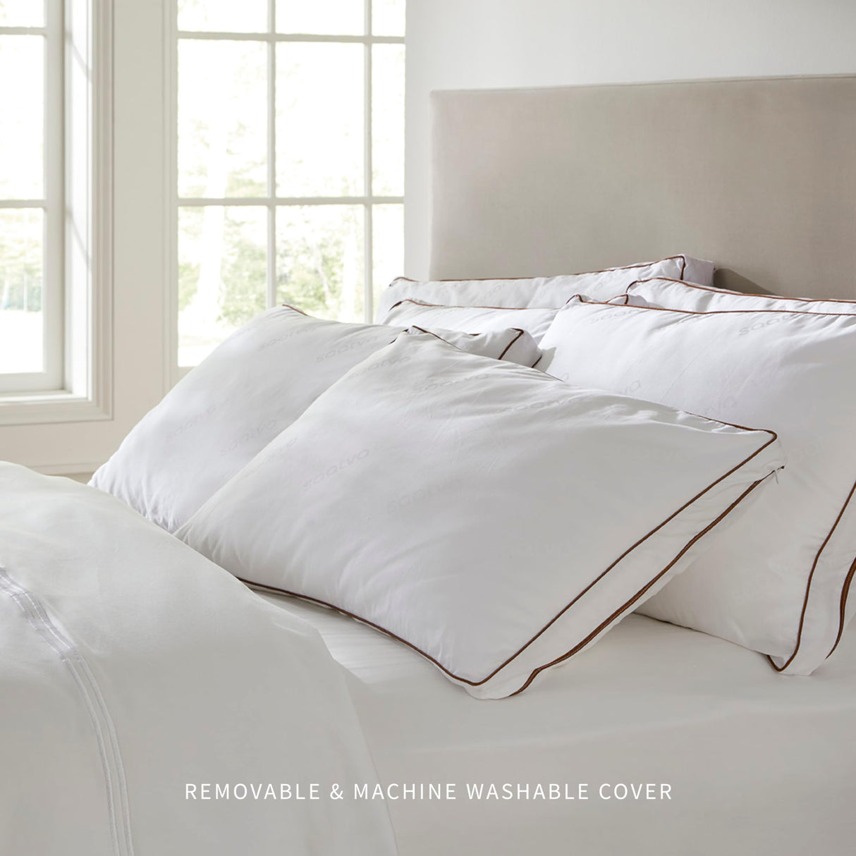 Latex Pillow - High Loft (6" - 7”) - Hypoallergenic Pillow with Shredded Latex Core