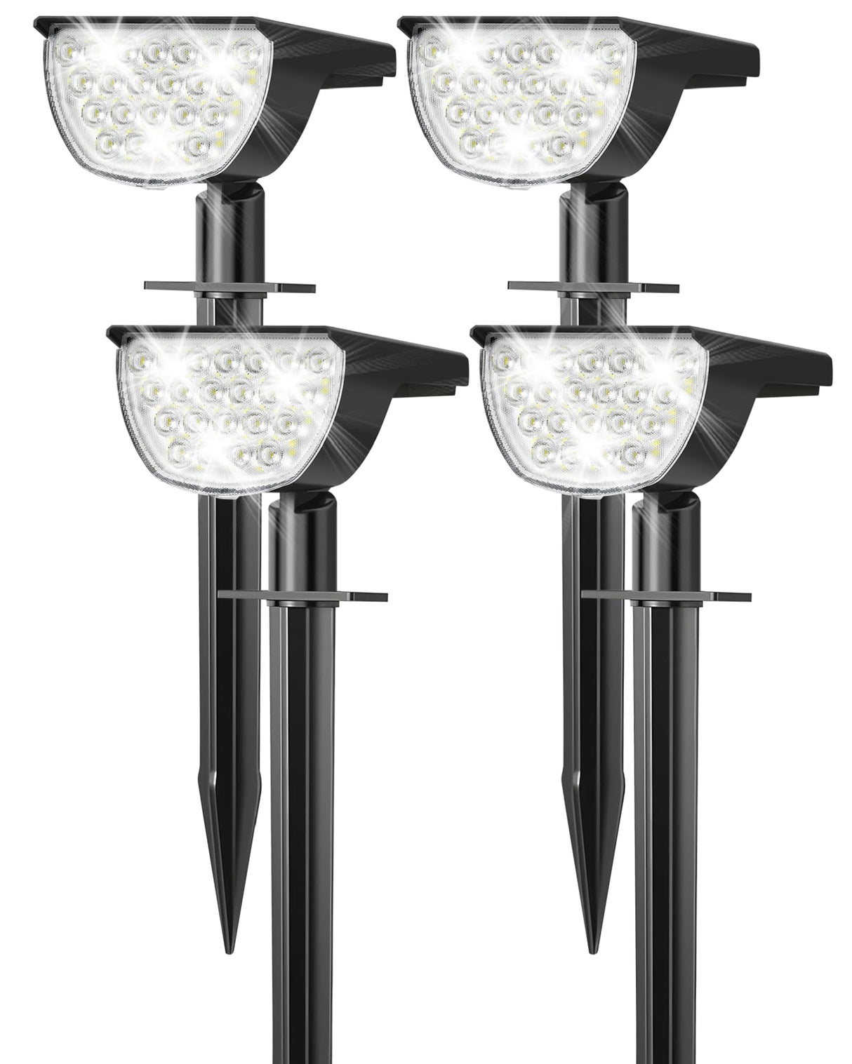 Solar Lights Outdoor Waterproof IP65, 76 LED 3 Lighting Modes Solar Spot Lights Outdoor