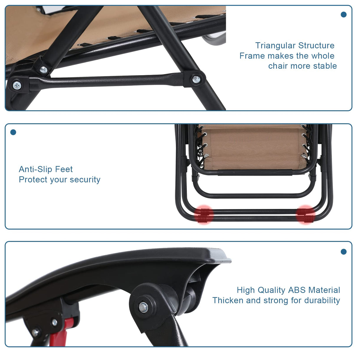 GravityNest Folding Zero Gravity Recliner – Headrest & Multi-Angle Lock
