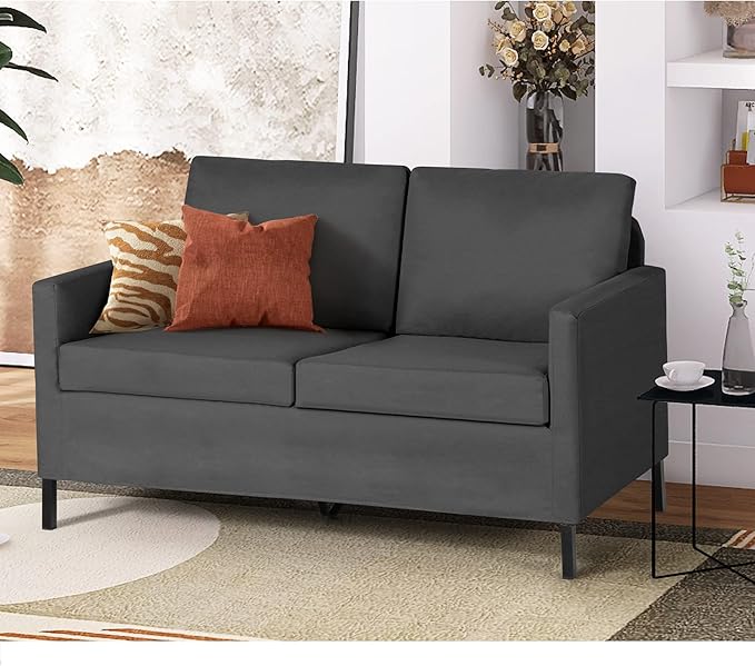 Fabric Modern Small Loveseat Sofa Couch for Living Room