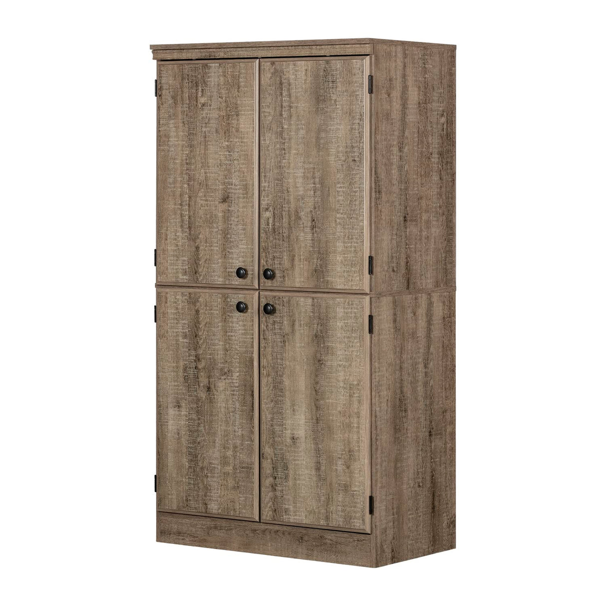 Morgan 4-Door Storage Cabinet-Weathered Oak