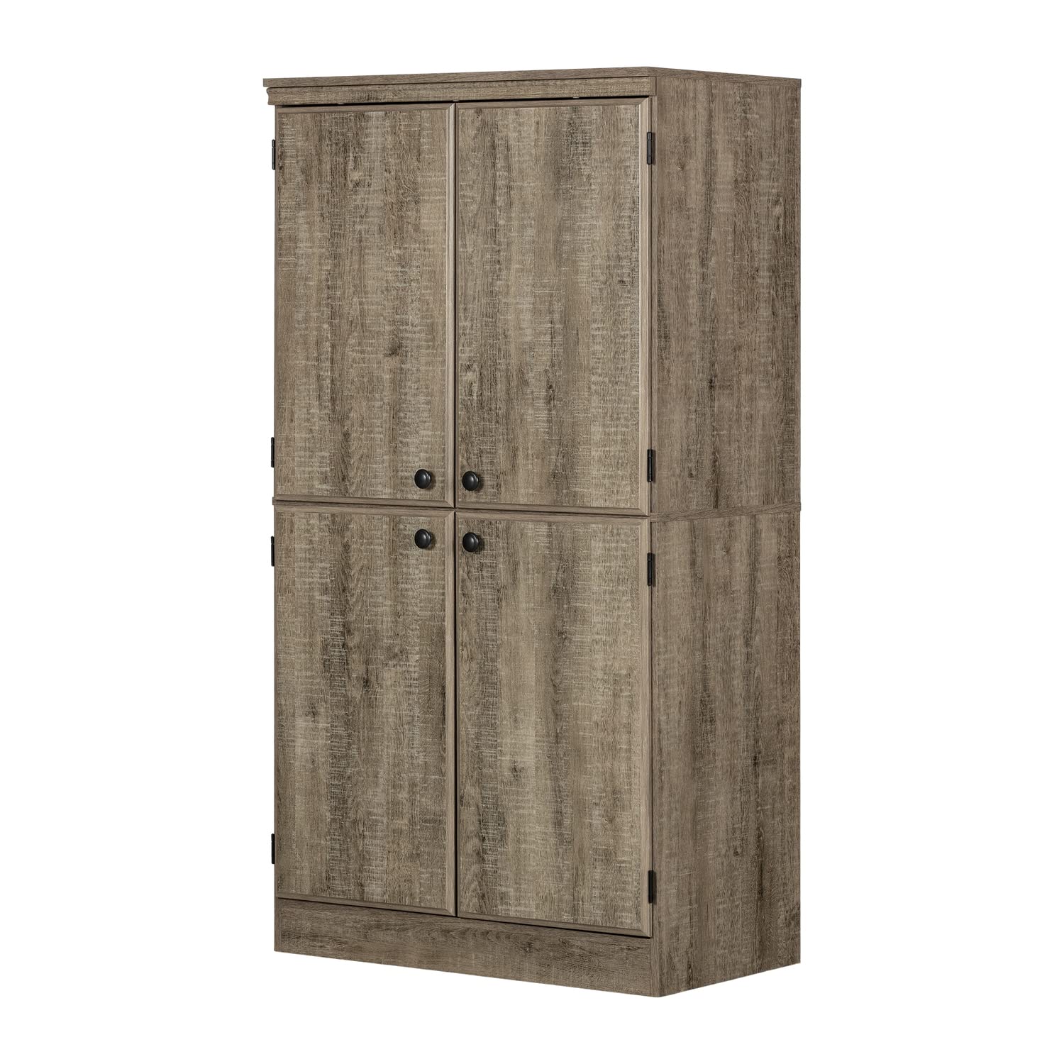Morgan 4-Door Storage Cabinet-Weathered Oak