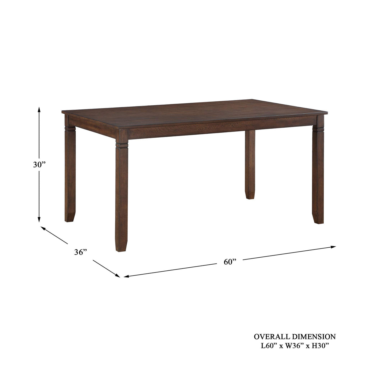 6-Piece Pack Dinette Set, Brown