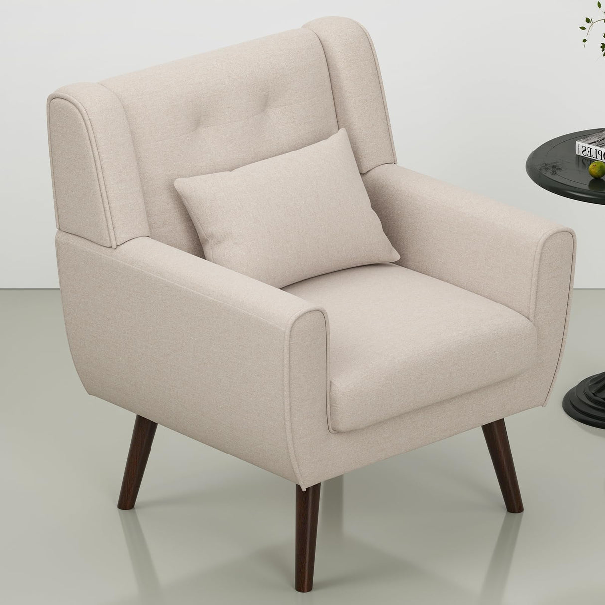 Mid-Century Modern Armchair,Upholstered Comfy Accent Chair