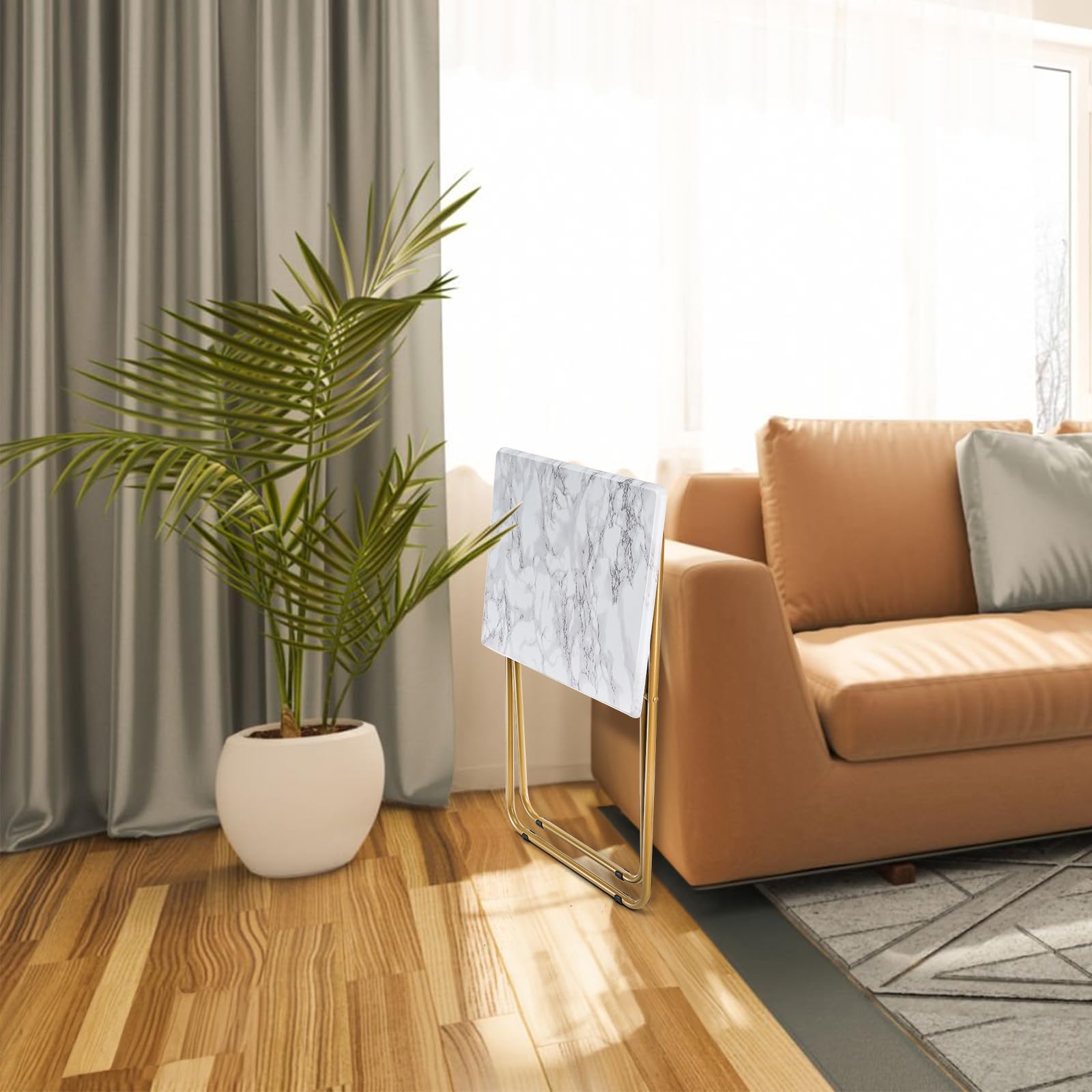 MarbellaFold Marbling Rectangular Folding TV Tray Table