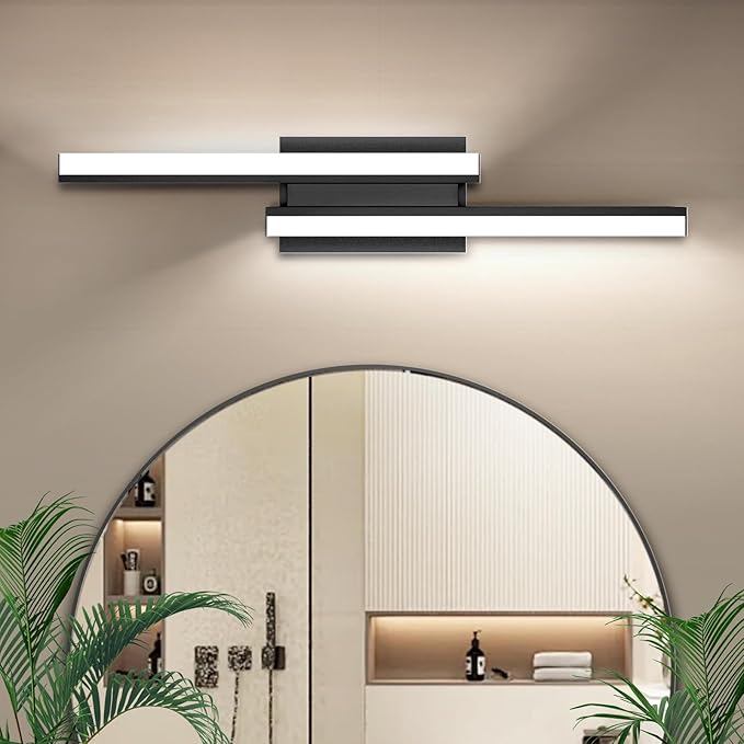 Modern LED Bathroom Light Fixtures, 16-24 Inch Retractable, 25W 2200LM Dimmable