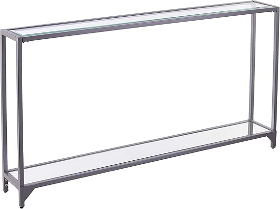 Bergen 56 inches Long Narrow Metal Console Table, Open Concept Living Space