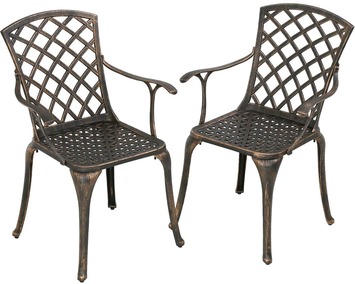 Patio Chairs Dining Chairs Set of 2 Outdoor Chair Wrought Iron Patio Furniture Patio