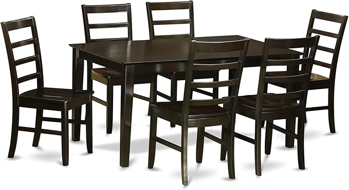 CAPF6-CAP-W 6 Piece Dining Table Set Contains a Rectangle Wooden Table and 4 Dining Room