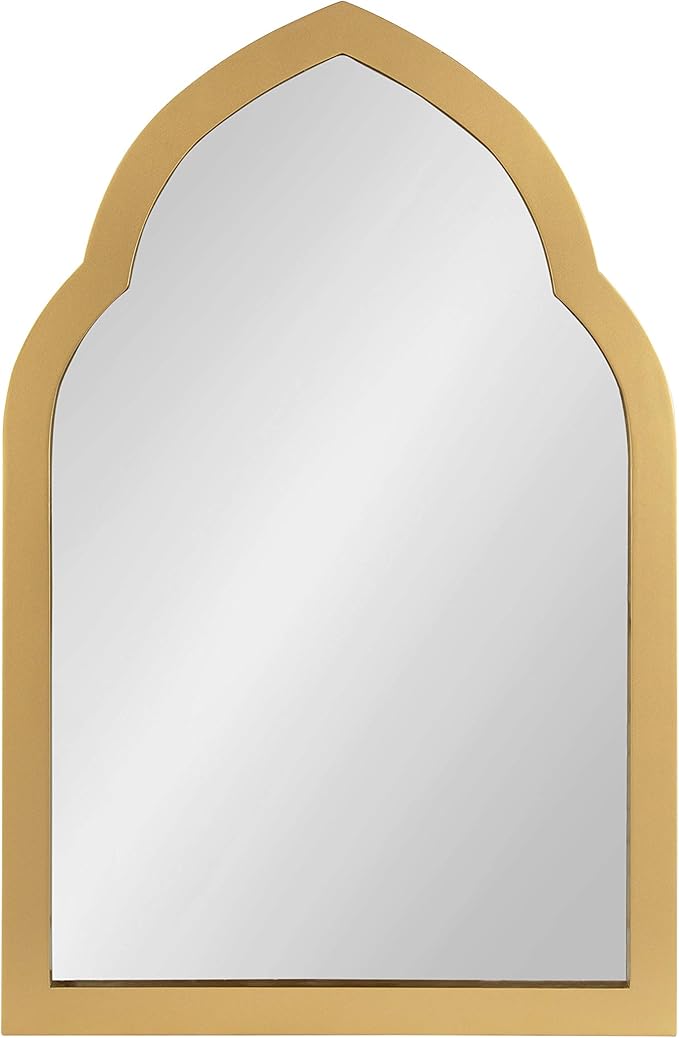 Eileen Glam Arched Wall Mirror, 20 x 30, Black, Sophisticated Bohemian Wall Decor