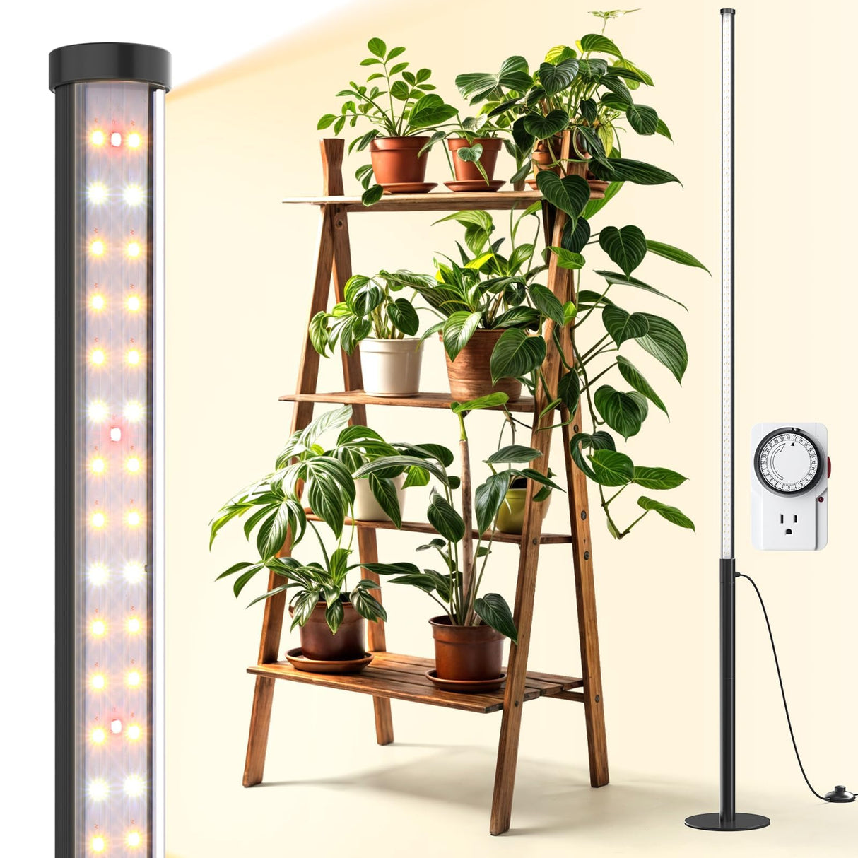Barrina LED Vertical Grow Light – Adjustable Floor Plant Lamp with Timer