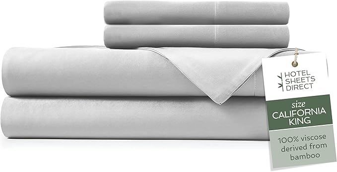 100% Viscose Derived from Bamboo Sheets Full- Cooling Luxury Bed Sheets
