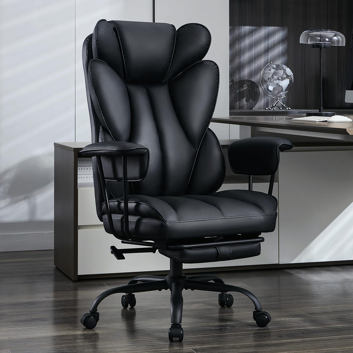 Big and Tall Office Chair 400lbs - Ergonomic Executive with Footrest