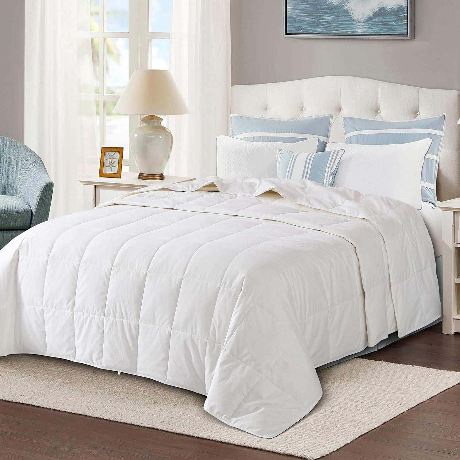 Summer Down Blanket King Size, Extra Lightweight Comforter/Duvet Insert for Hot Sleeper