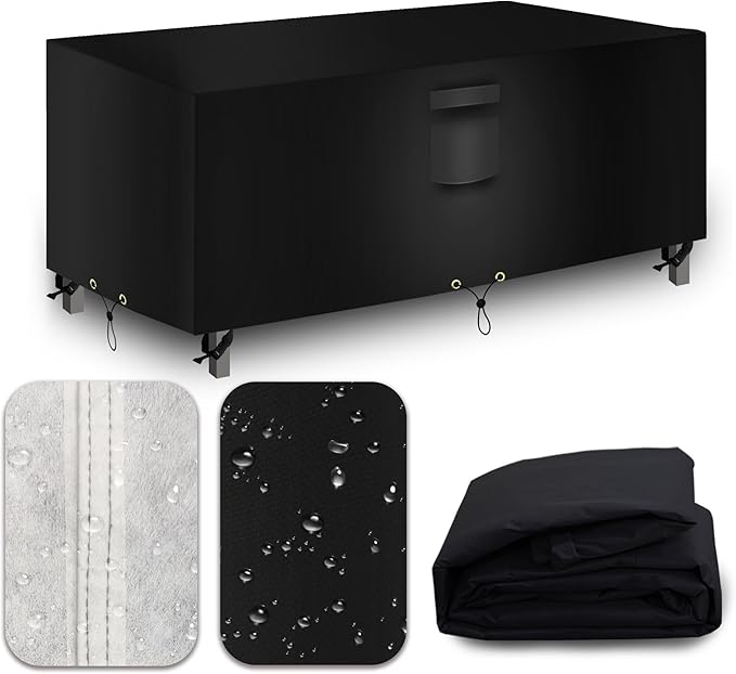 Heavy Duty Patio Furniture Set Covers, Rectangular Table Cover Outdoor