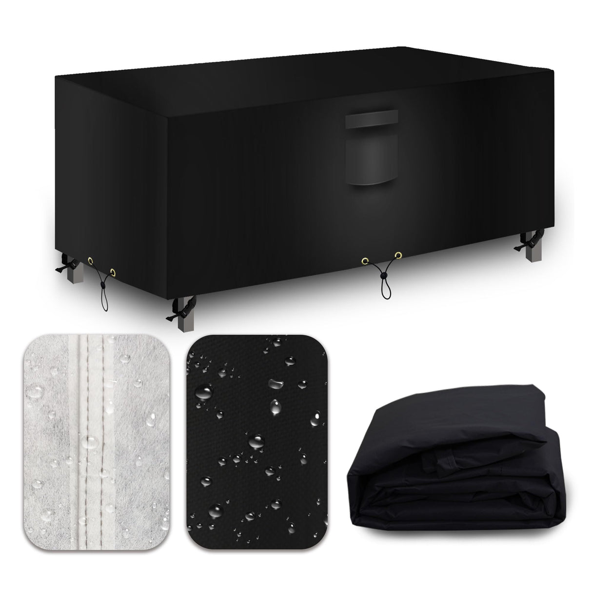 Heavy Duty Patio Furniture Set Covers, Rectangular Table Cover Outdoor