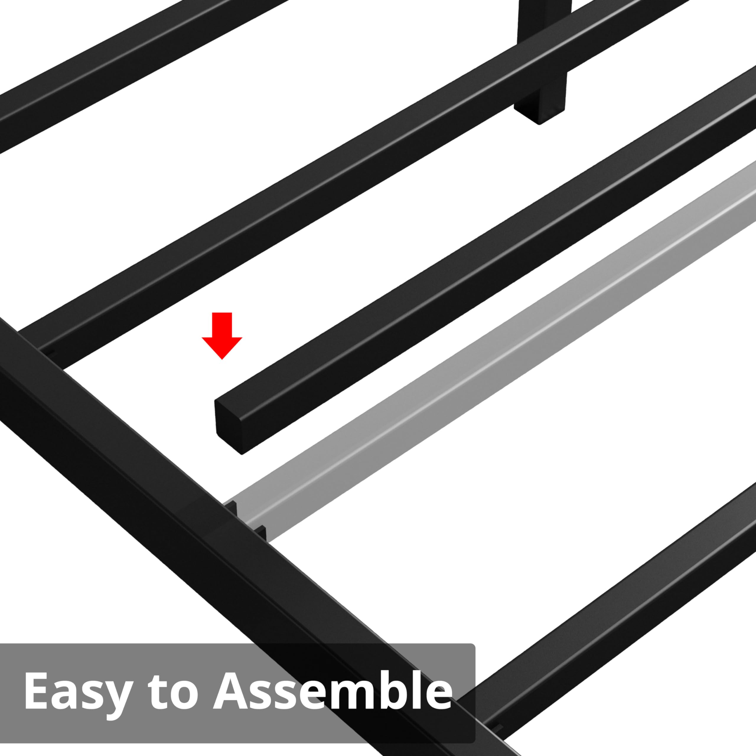 California King Bed Frames, Storage Headboard with Charging Station