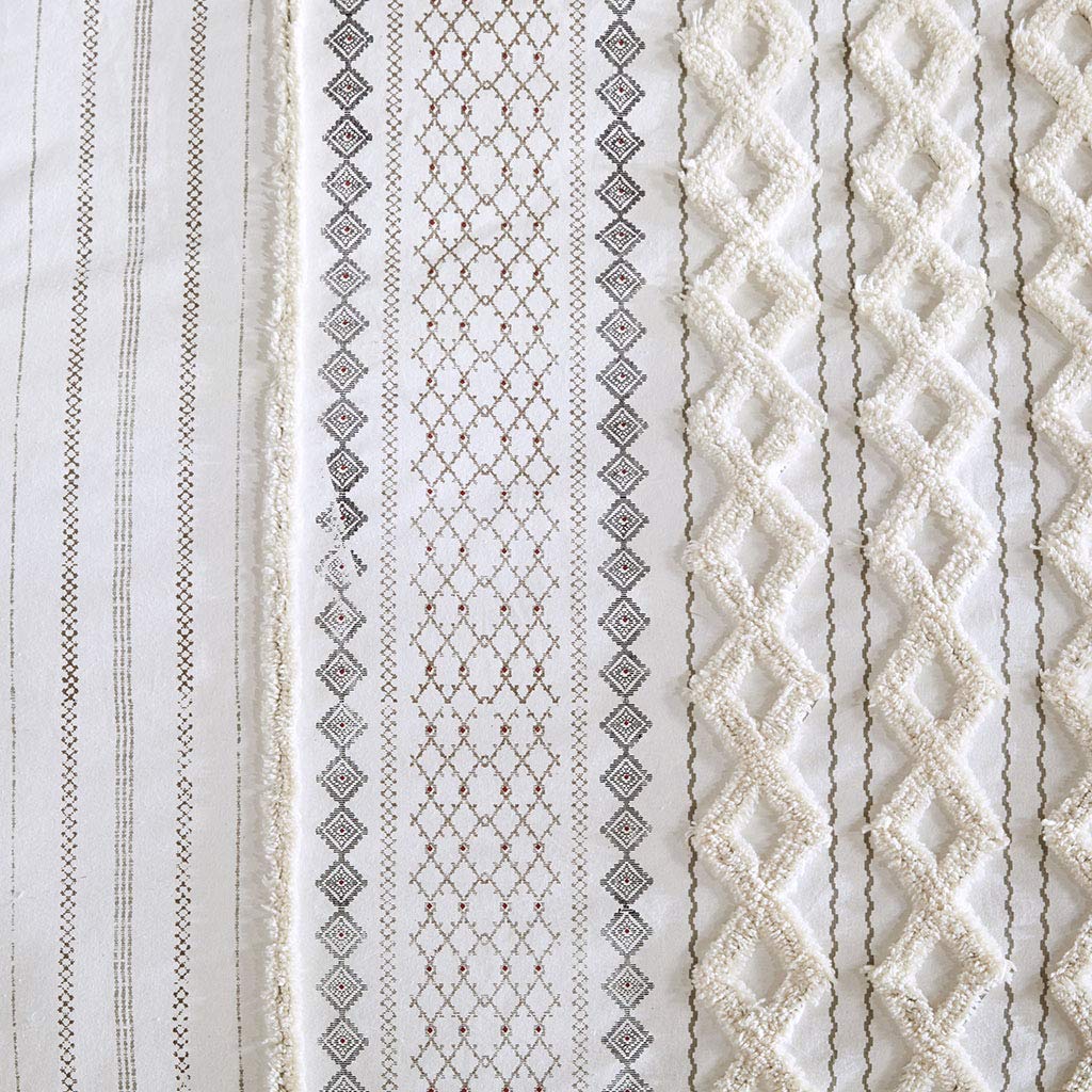 Comforter for King Size Bed, Chenille Tufted, Breathable Cotton Comforter Set King