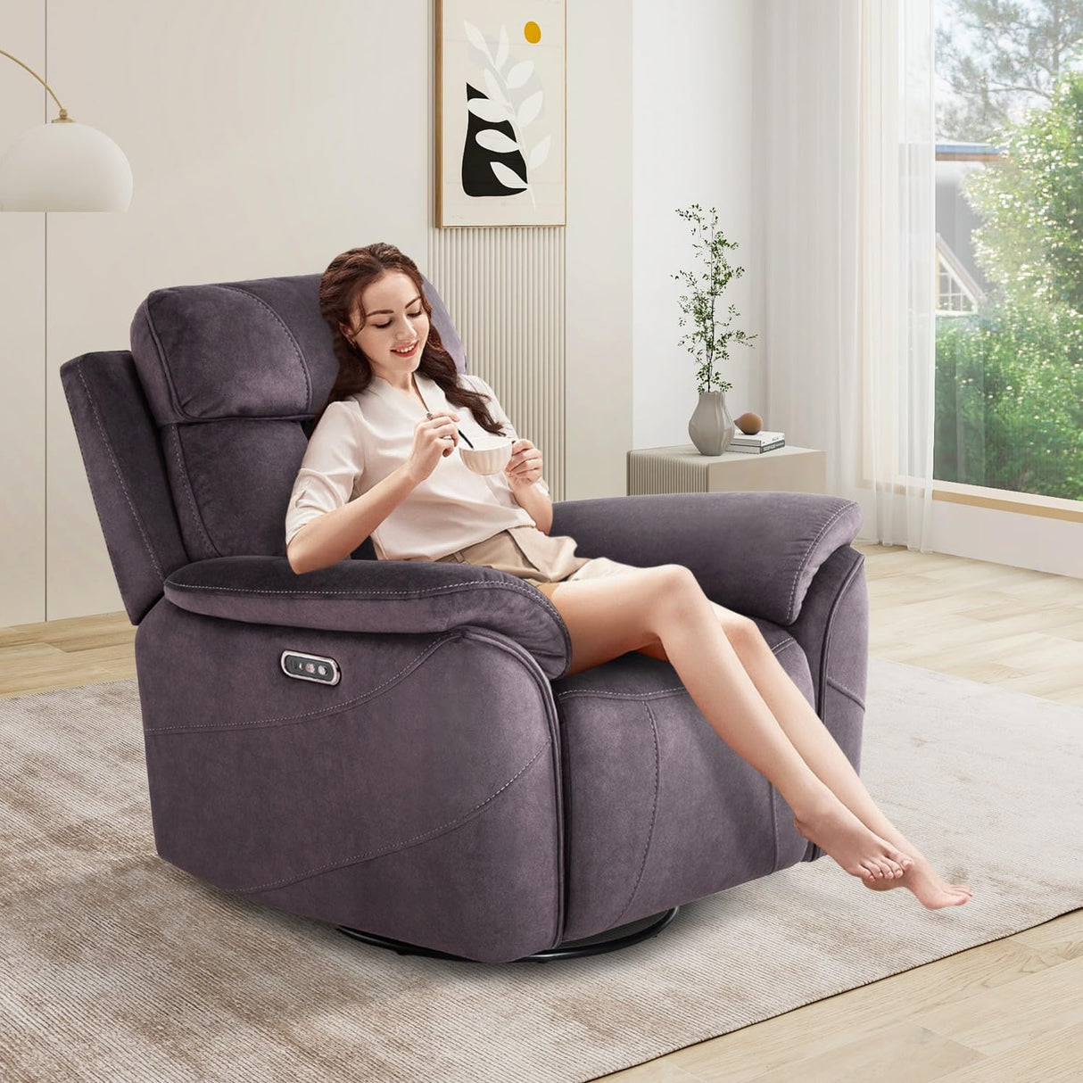 ElderNest XL Power Lift Recliner Chair with Extended Seat & High Backrest