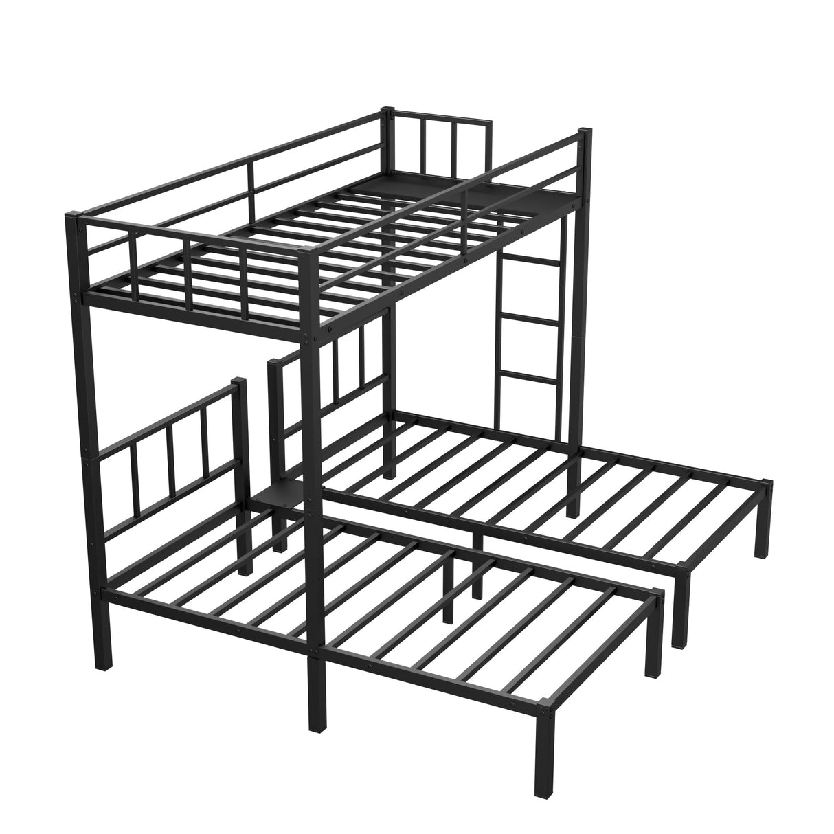 Wooden Bunk Bed Twin Over Twin with Ladder