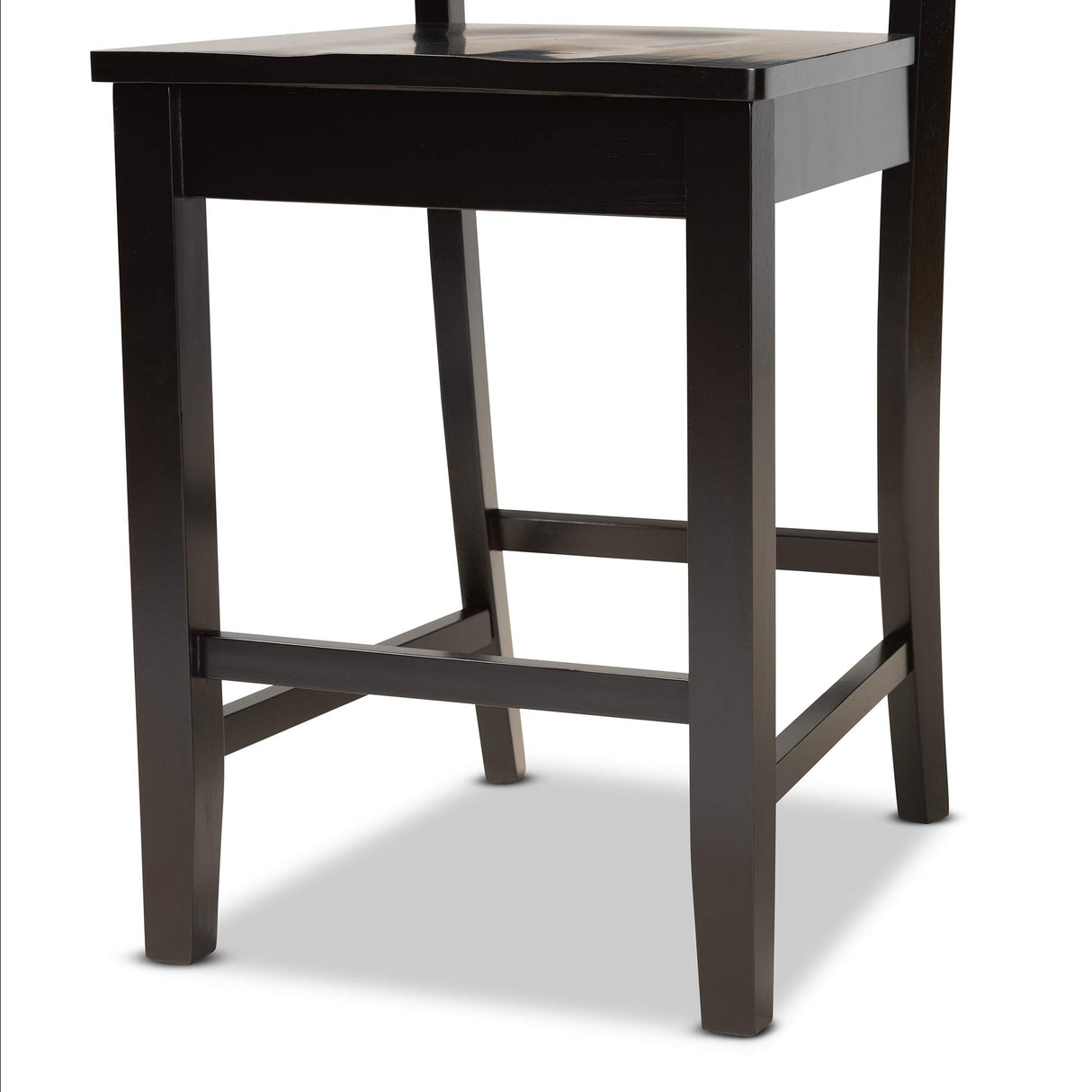 Set - Dark Brown Finished Wood 5-Piece Pub Set