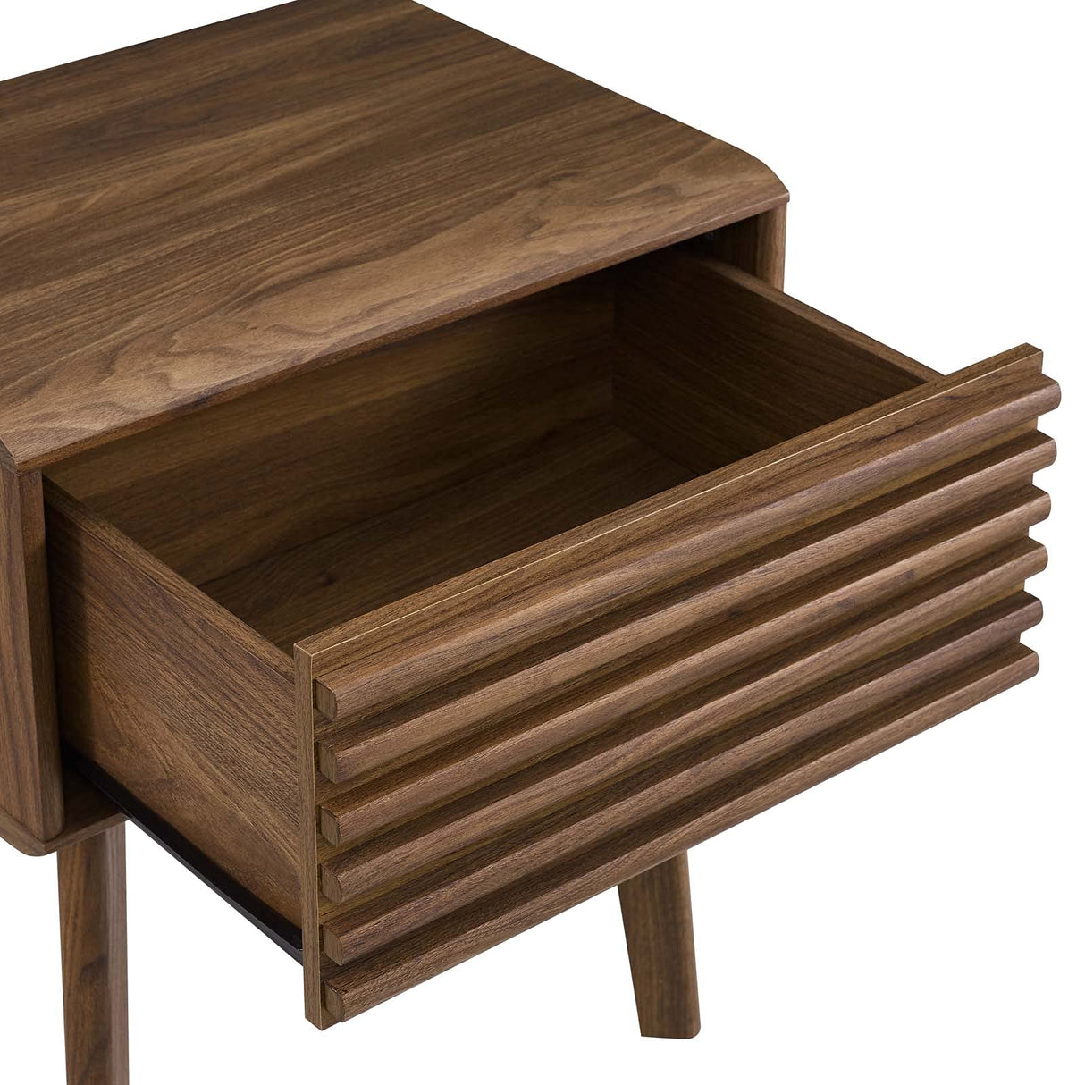 Render Mid-Century Modern End Table or Nightstand in Walnut