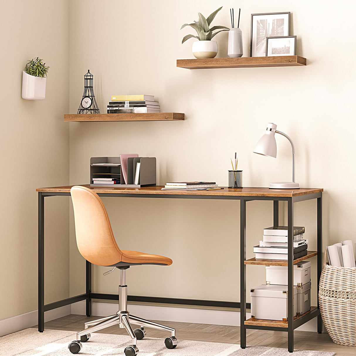 Floating Shelves and Floating Corner Shelves Bundle, Set of 2, for Wall Decor in Bathroom