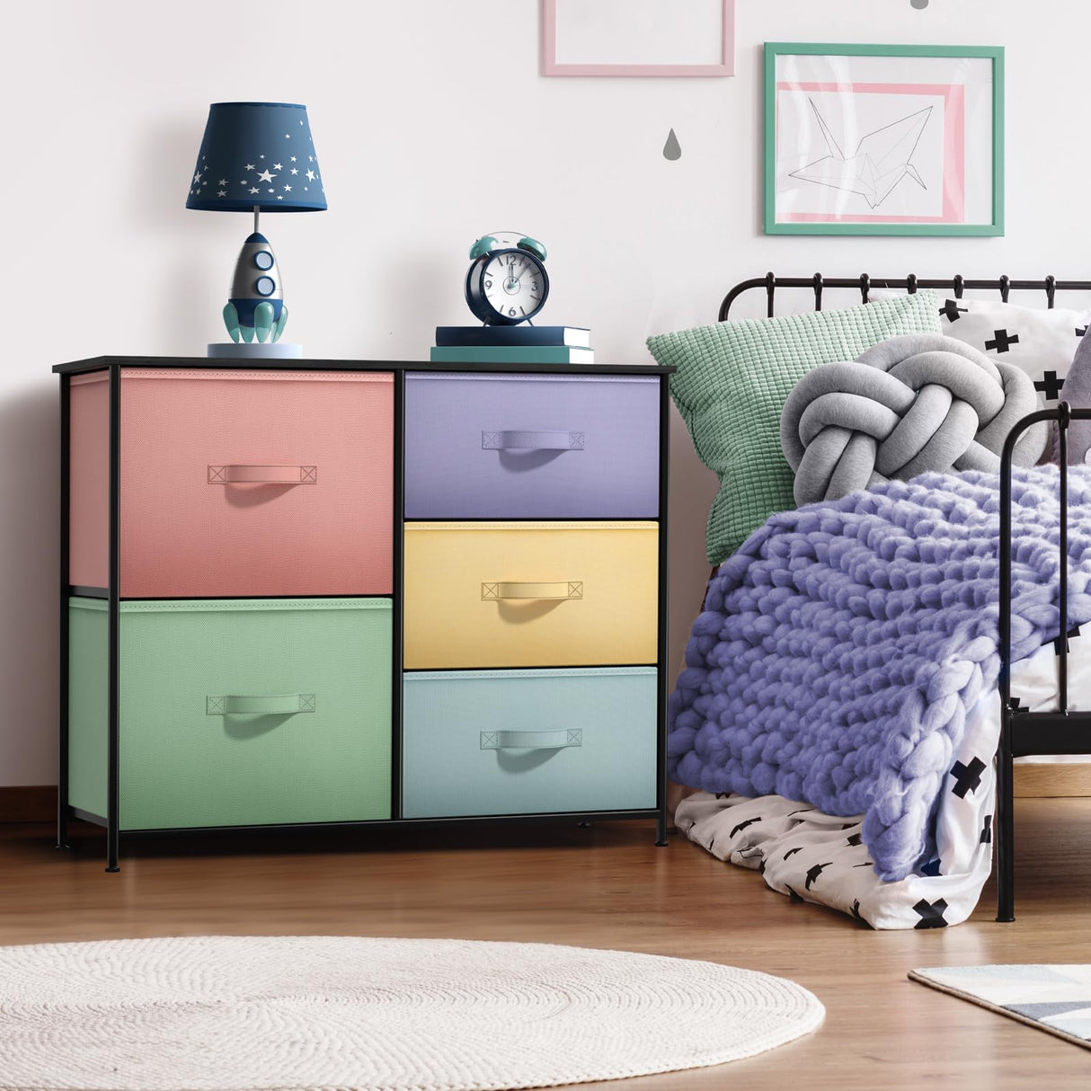 Kids Dresser with 5 Drawers - Storage Chest Organizer Unit