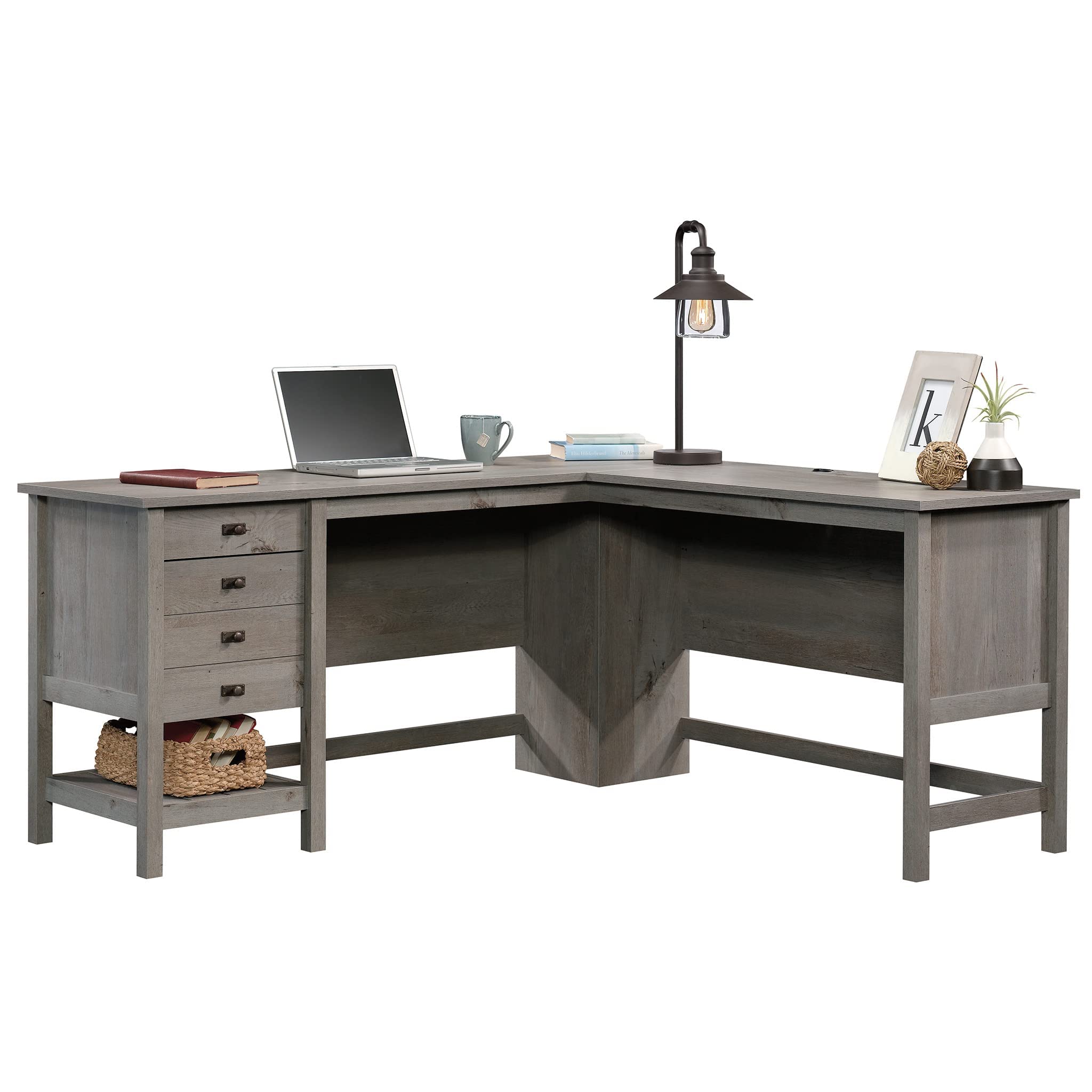 Cottage Road L-Desk, L: 65.12" x W: 58.66" x H: 29.76
