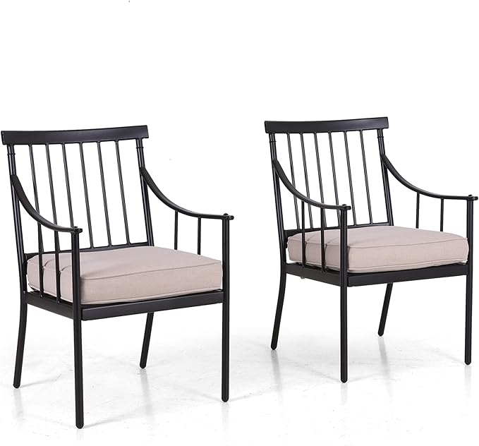 Swivel Chairs Set of 2 Patio Dining Rocker Chair with Cushion Rocking Patio Furniture