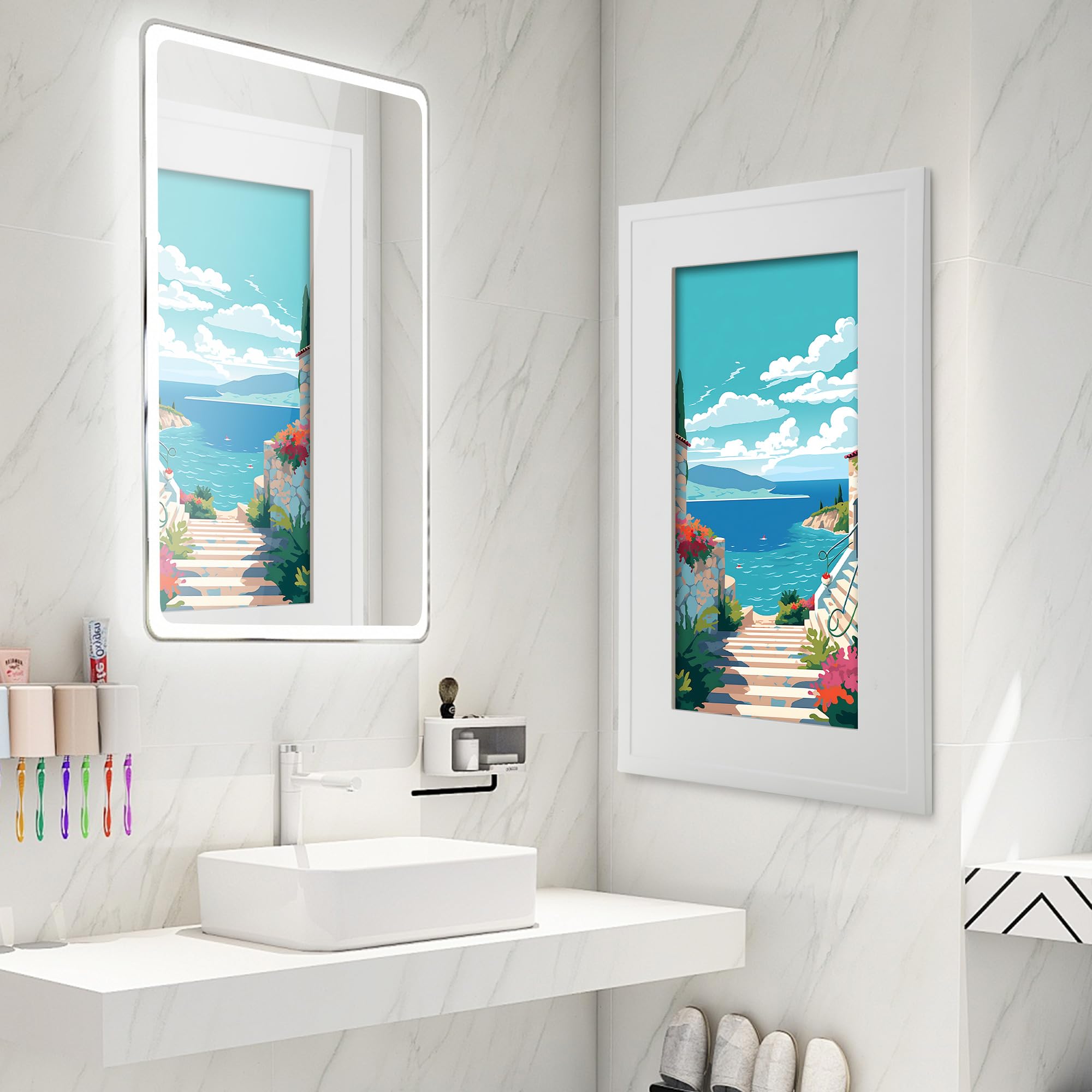 Concealed Medicine Cabinet 14×24 Recessed, Picture Frame Medicine Cabinet