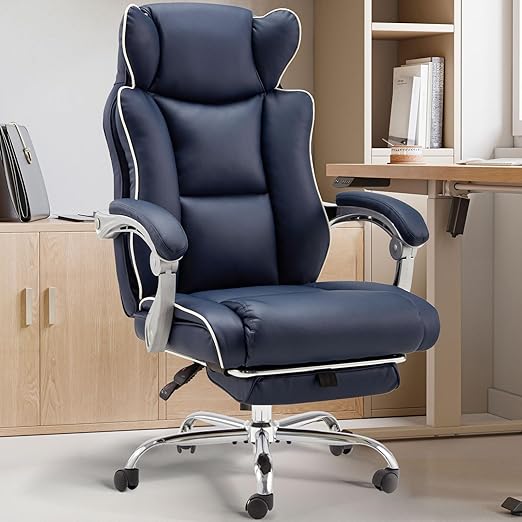 Office Desk Chair with Foot Rest High Back Executive Office Chair