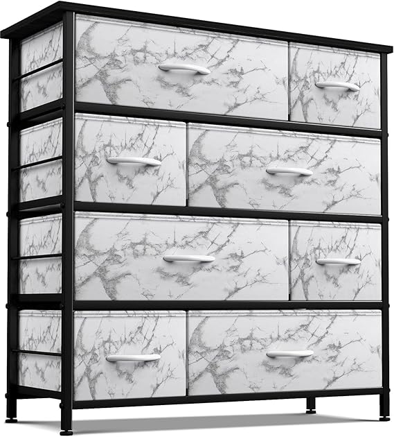 Dresser for Bedroom with 8 Drawers - Tall Chest Storage Tower