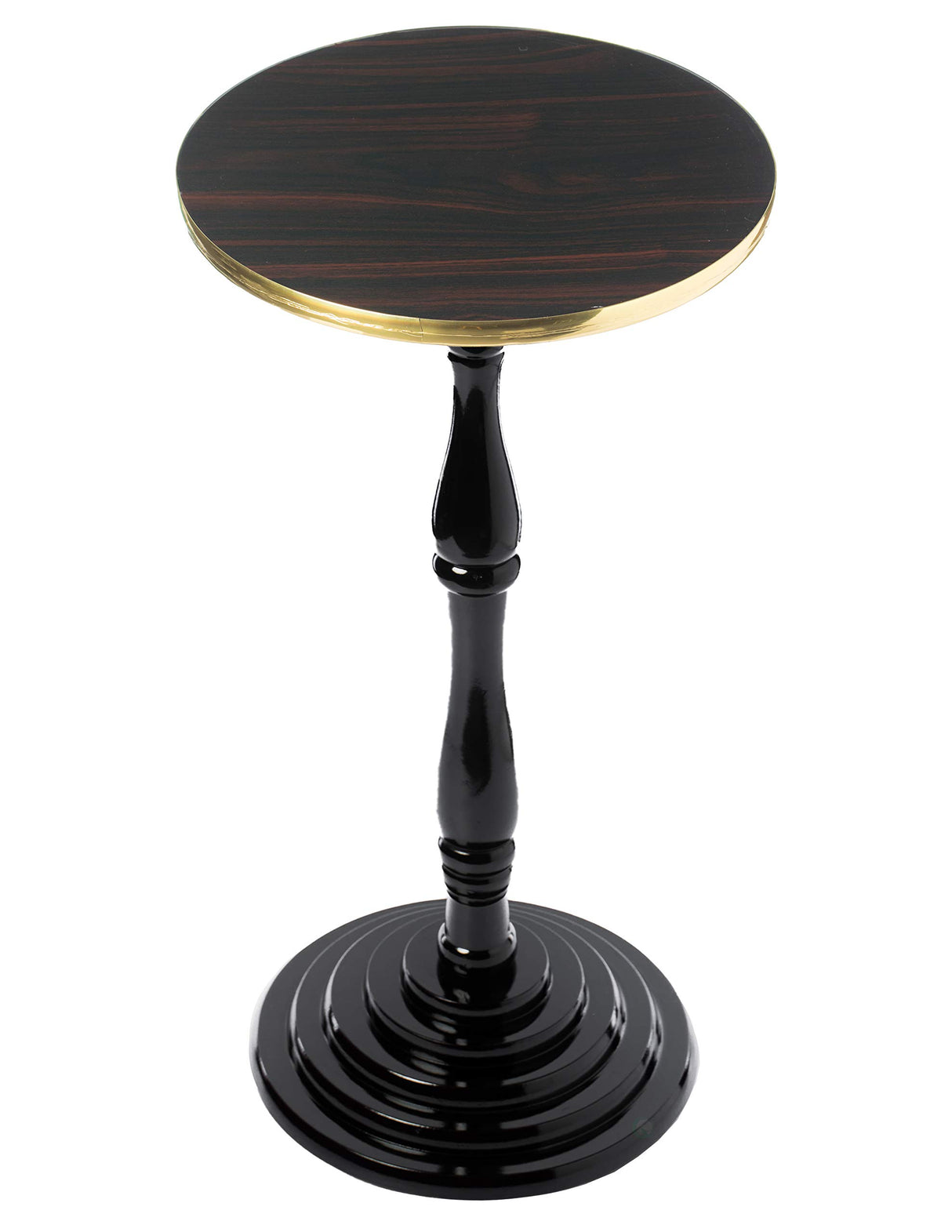 Round Wooden Side Table, Living Room Accent Pedestal End Table - Modern Furniture