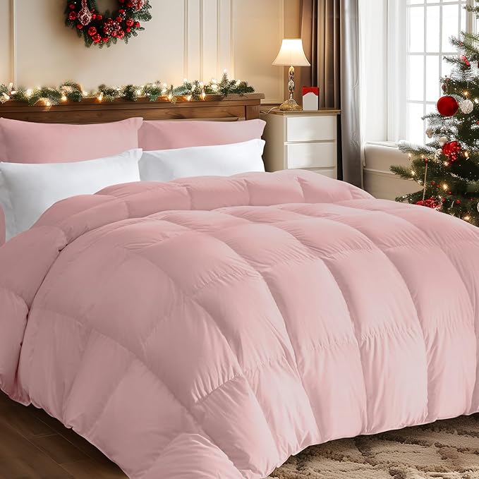 Cloud Soft Hotel Collection Comforters with 100% Cotton Cover (90x90 Inch, White)