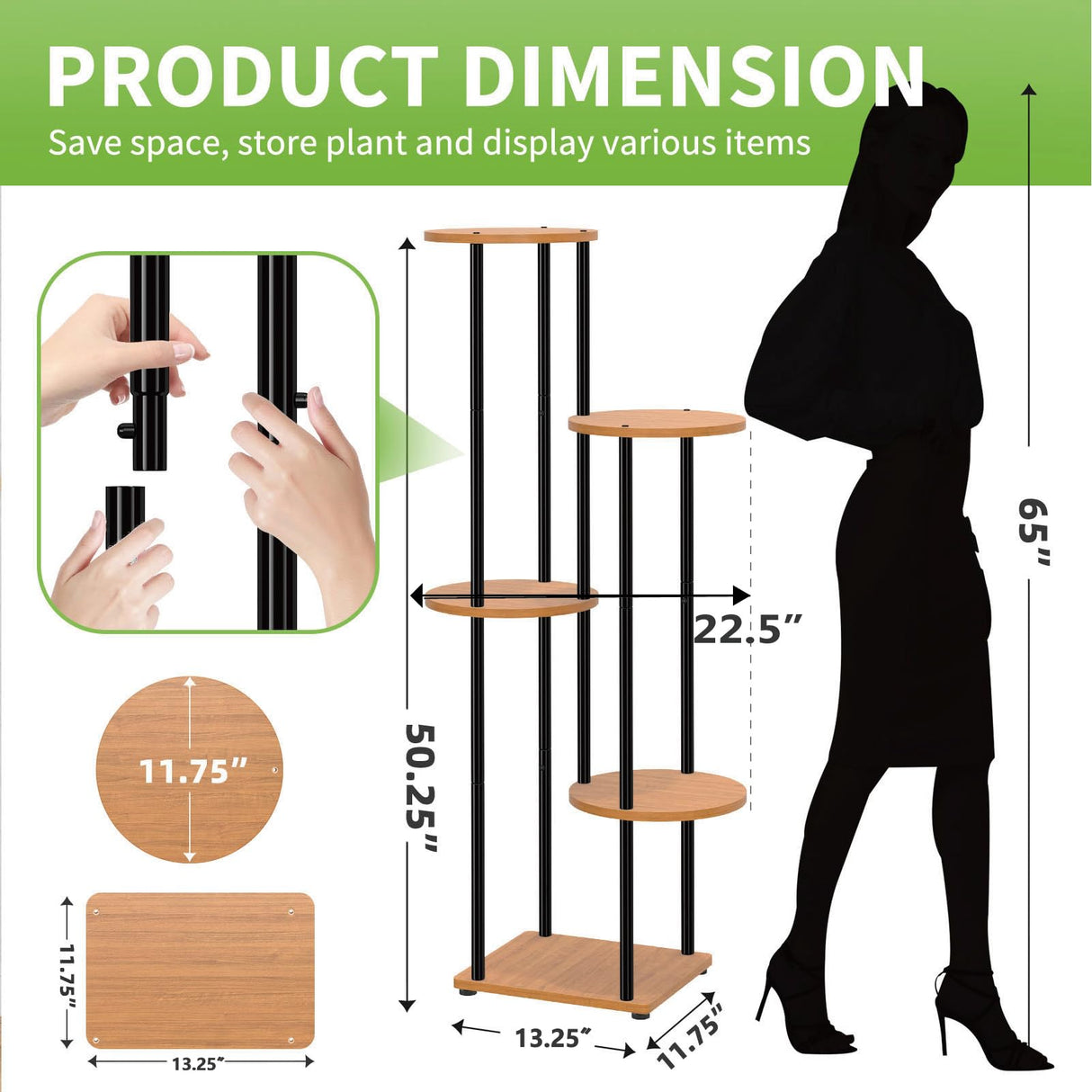 Simple Trending 5-Tier Plant Stand - Space-Saving
