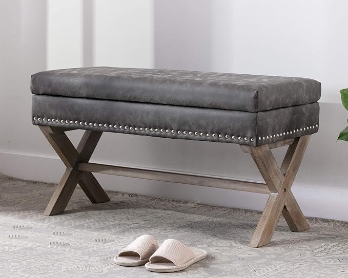 Fabric Upholstered Entryway Bench Seat, 36 inch Bedroom Bench