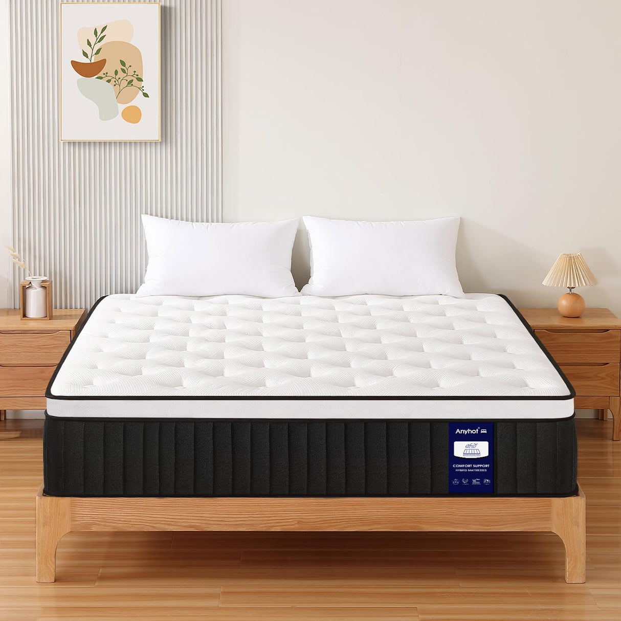 Queen Mattress,10 Inch Medium Firm Hybrid Queen Bed Mattresses