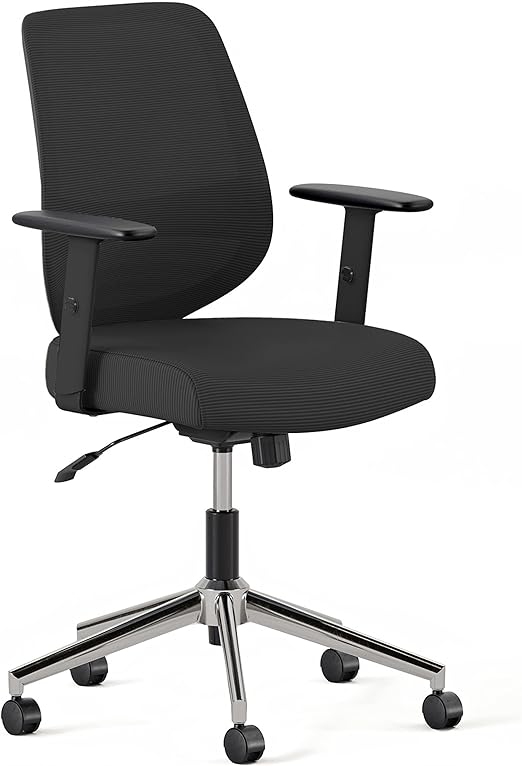Ergonomic Office Chair – Adjustable Lumbar Support, Swivel, & Armrests
