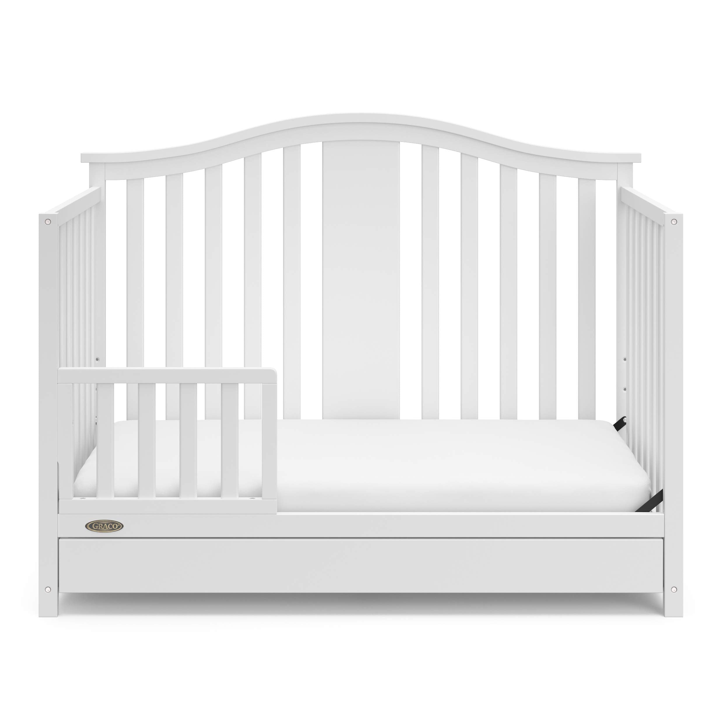 4-in-1 Convertible Crib with Drawer Combo (White) – GREENGUARD Gold