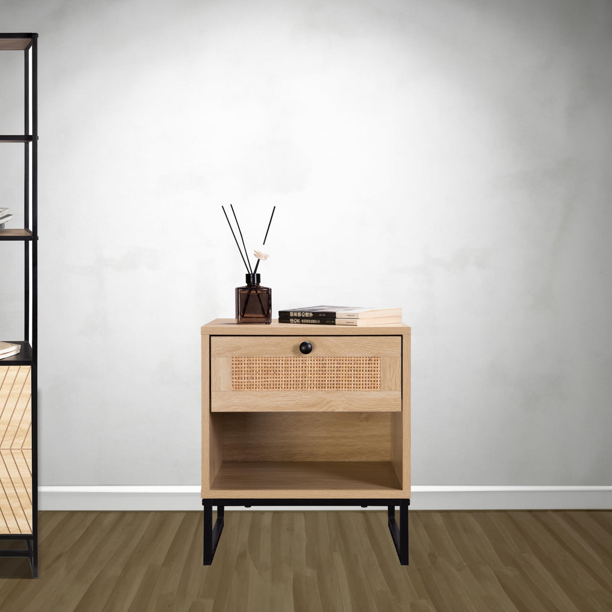 Birch Modern Side Table, Bedside or Night Stand